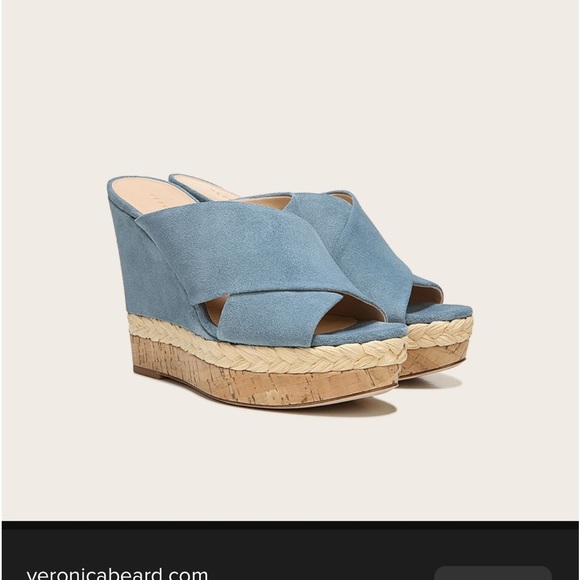 Veronica Beard Shoes - 🌺 Host Pick! NWOT! Veronica Beard Loro blue suede wedges. Size 9.5